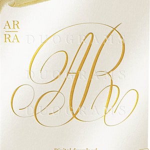 Vintage Monogram Logo AR RA Monogram Wreath SVG Digital Download - Etsy