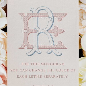 ER RE Wedding Monogram Design E R Two Letter Monogram Initials R E ...
