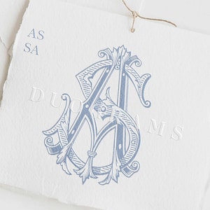 AS Vintage Monogram SA Wedding Monogram A S Wedding Logo Design SVG & Png Digital Download