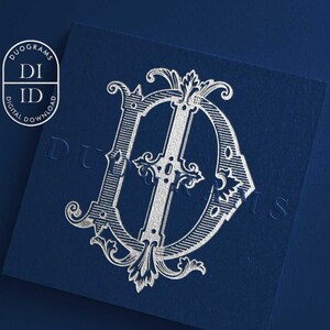 Interlocking Vintage Monogram DI or ID Two Letter Monogram Logo Design ...