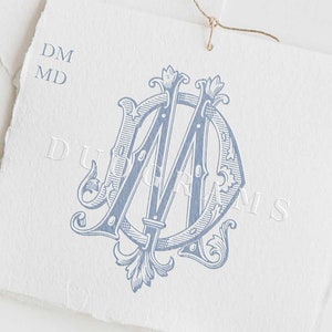 DM or MD Wedding Monogram Digital Download D M Duogram SVG & Png Bonus Wreaths