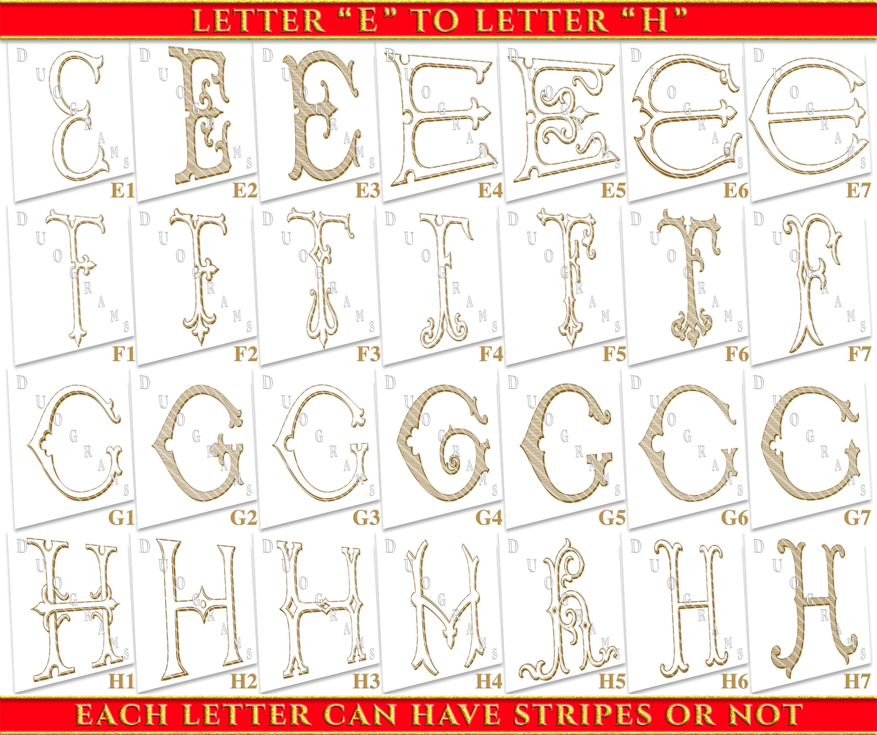 Custom Four Letter Monogram Logo, Personalized 4 Letter Monogram Design ...