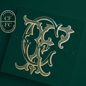 CF FC Interlocking Monogram Logo Designs C F Duogram F C Wedding ...