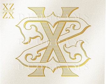 やま様オーダーページ XZ ZX Wedding Monogram Letters X Z Two Letter