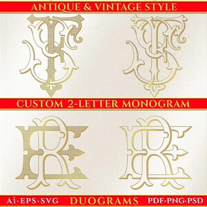 antique initial・monogram motif..:⋈*2個セット