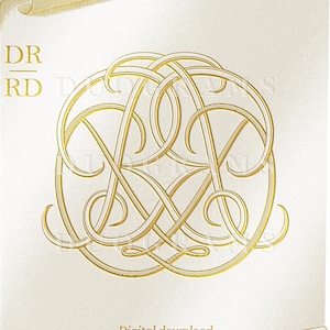 DR RD Wedding Monogram Logo Design D R Monogram Wreath SVG Digital Download