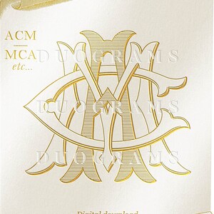 Acm Monogram 3 Letter Wedding Monogram Logo ACM or MCA or CMA Interlocking Monogram ...