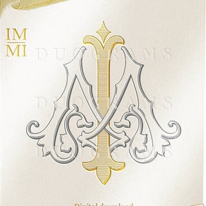 IM MI Wedding Monogram Logo Designs I M Initials+ 2 Free Monogram Wreath SVG