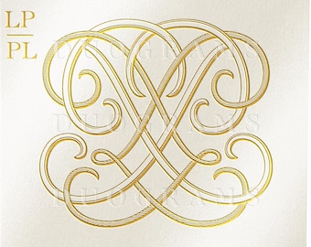 Wedding Monogram - LP - PL - Digital - Interlocking Monogram - SVG