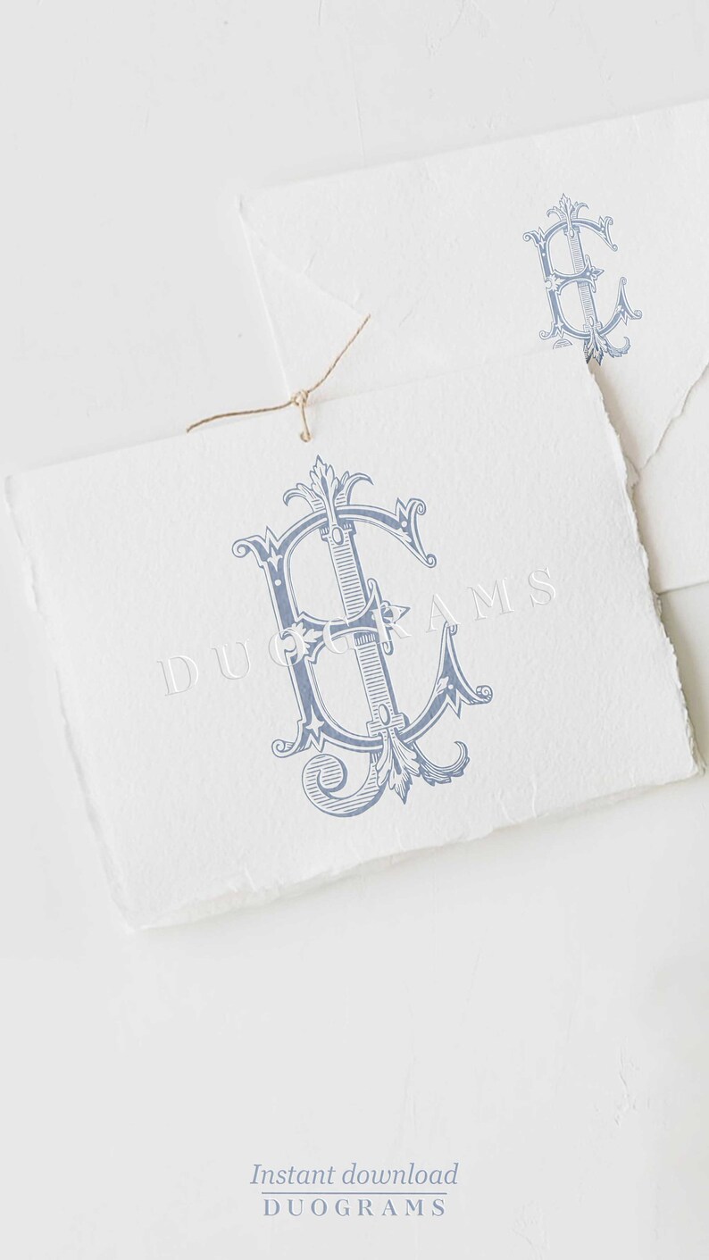 EJ JE Wedding Monogram Logo Design SVG 2-letter Monogram E J Digital ...