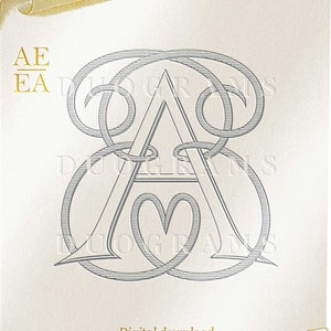 Wedding Monogram AE or EA Two Letter Monogram Logo Design, A E Wedding ...