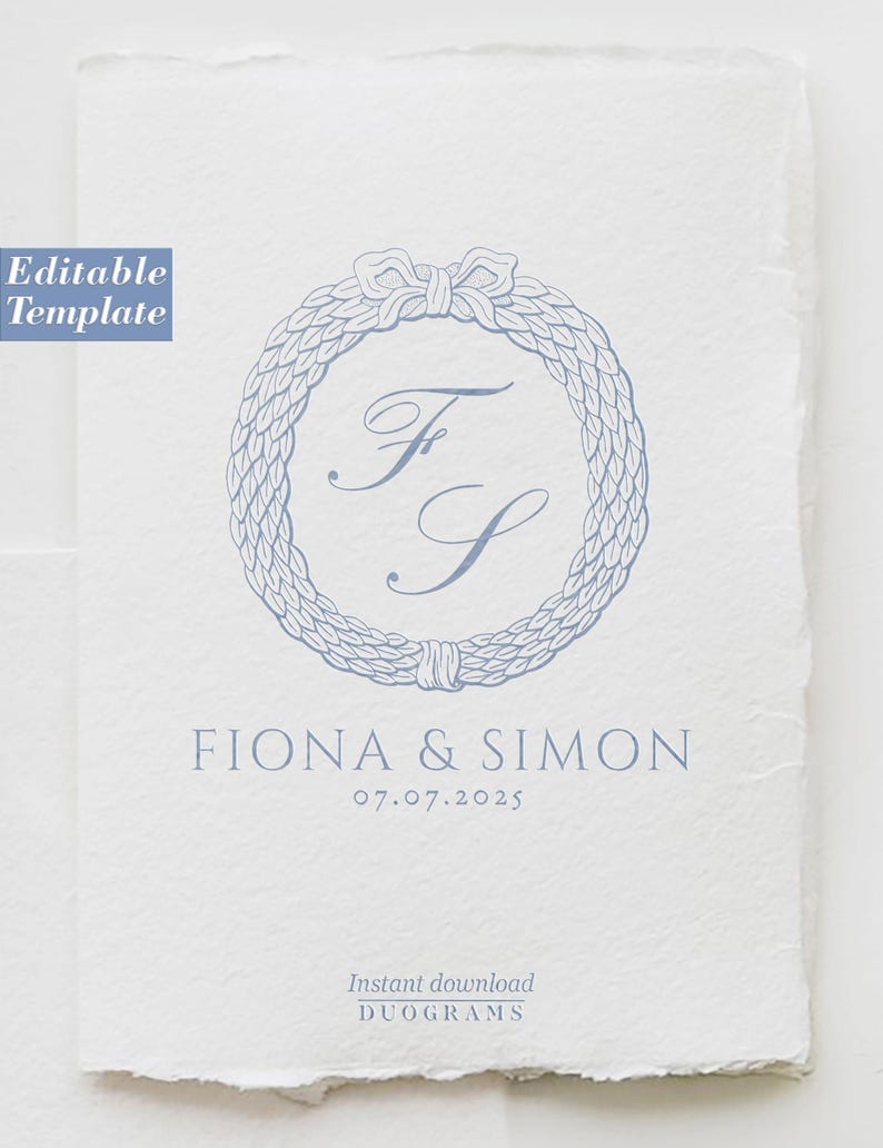 Wedding Logo | Wedding Monogram | Wedding Crest | Wedding Wreath | DIY ...