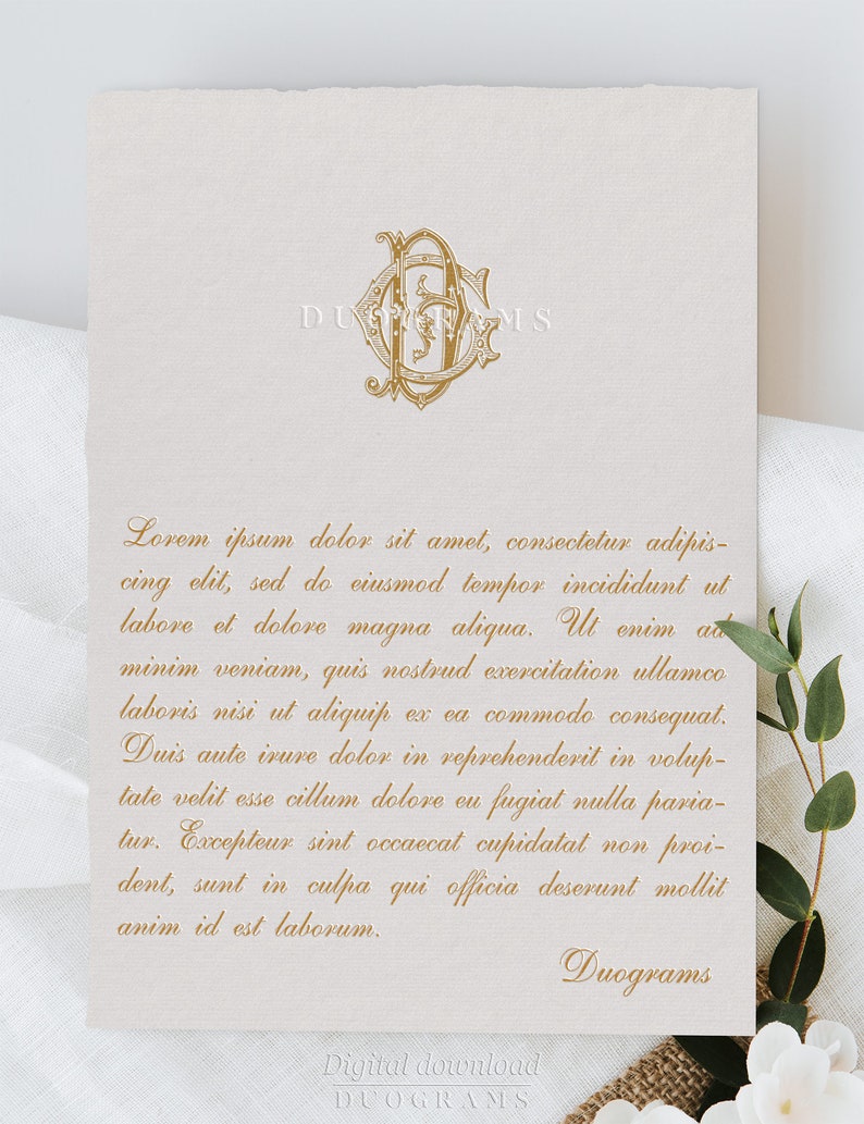 DG GD Vintage Wedding Monogram Logo Design SVG Two Letter Monogram D G ...