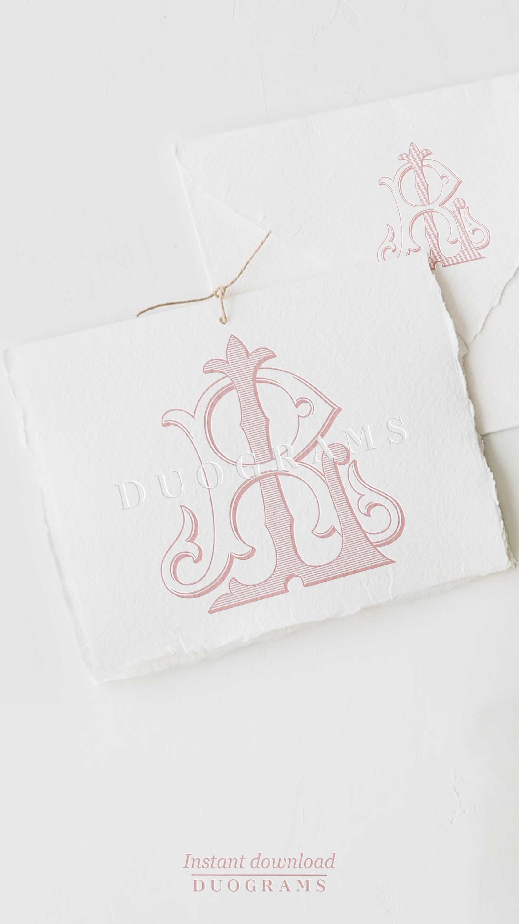 LR Vintage Monogram Logo RL Classic Monogram L R Interlocking Monogram ...
