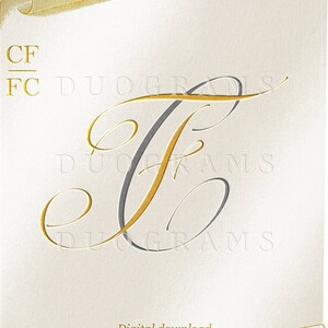 Two Letter Monogram CF FC Wedding Monogram Logo Design C F Instant ...