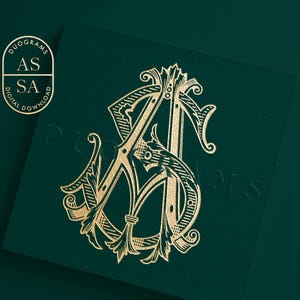 AS Vintage Monogram SA Wedding Monogram A S Wedding Logo Design SVG ...