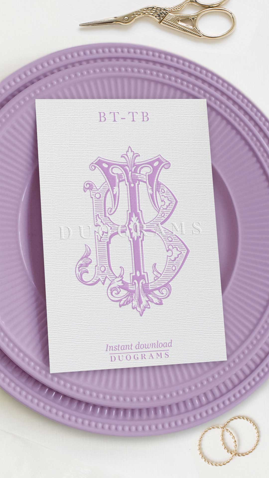 Interlocking Vintage Monogram BT or TB Two Letter Monogram Logo Design ...