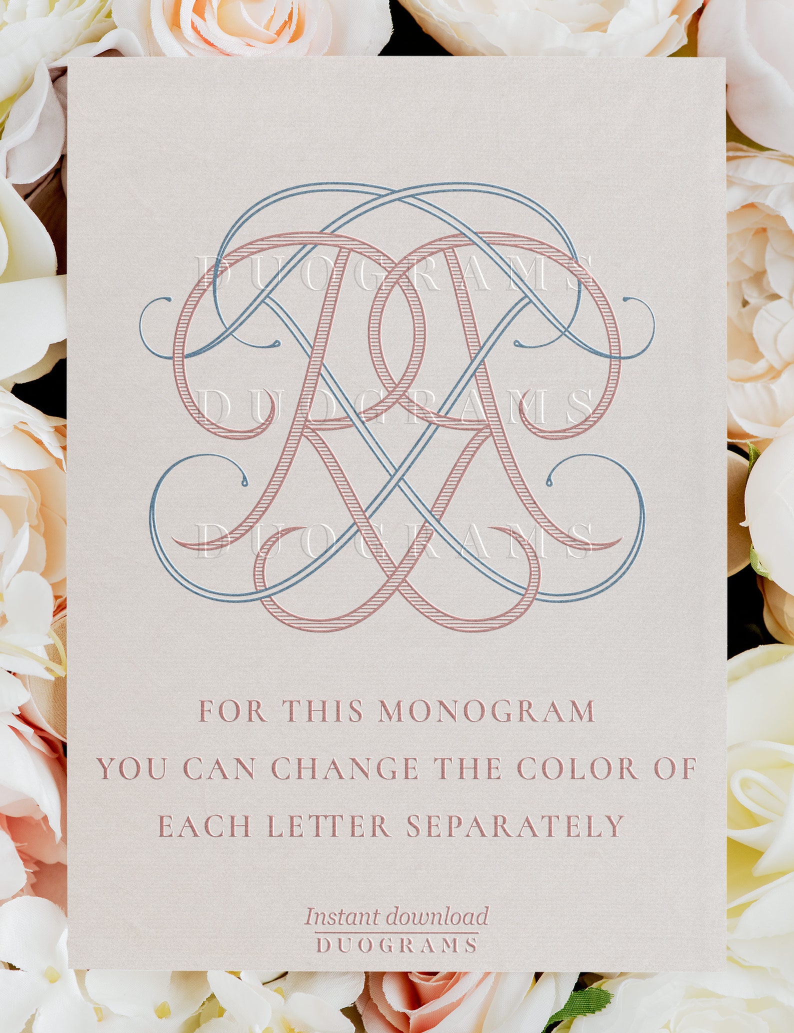 Vintage Monogram Logo Design RT TR Monogram Wreath SVG Digital Download ...