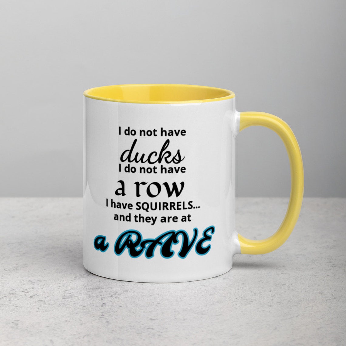 Ducks in a Row Squirrels at a rave Squirrel Rave Funny Etsy