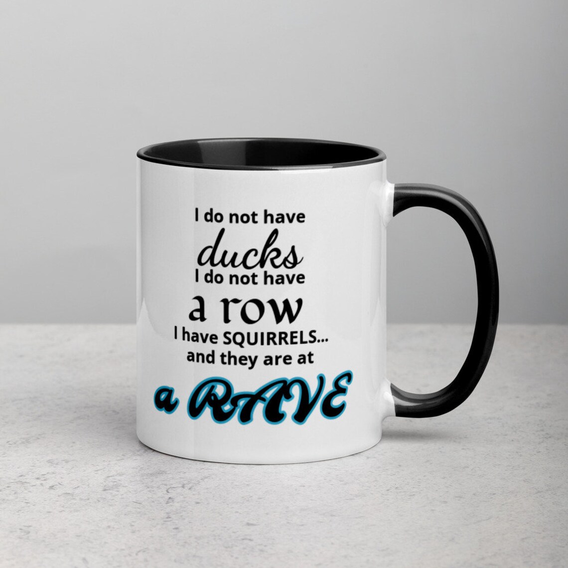 Ducks in a Row Squirrels at a rave Squirrel Rave Funny Etsy