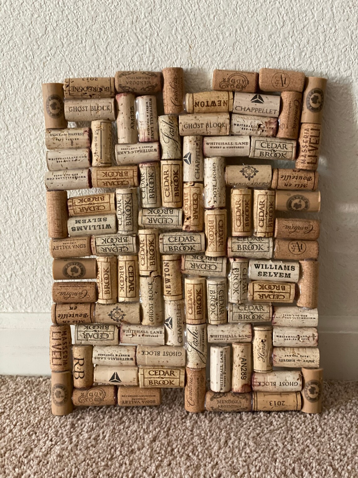 Wine Cork Bulletin message Board Etsy