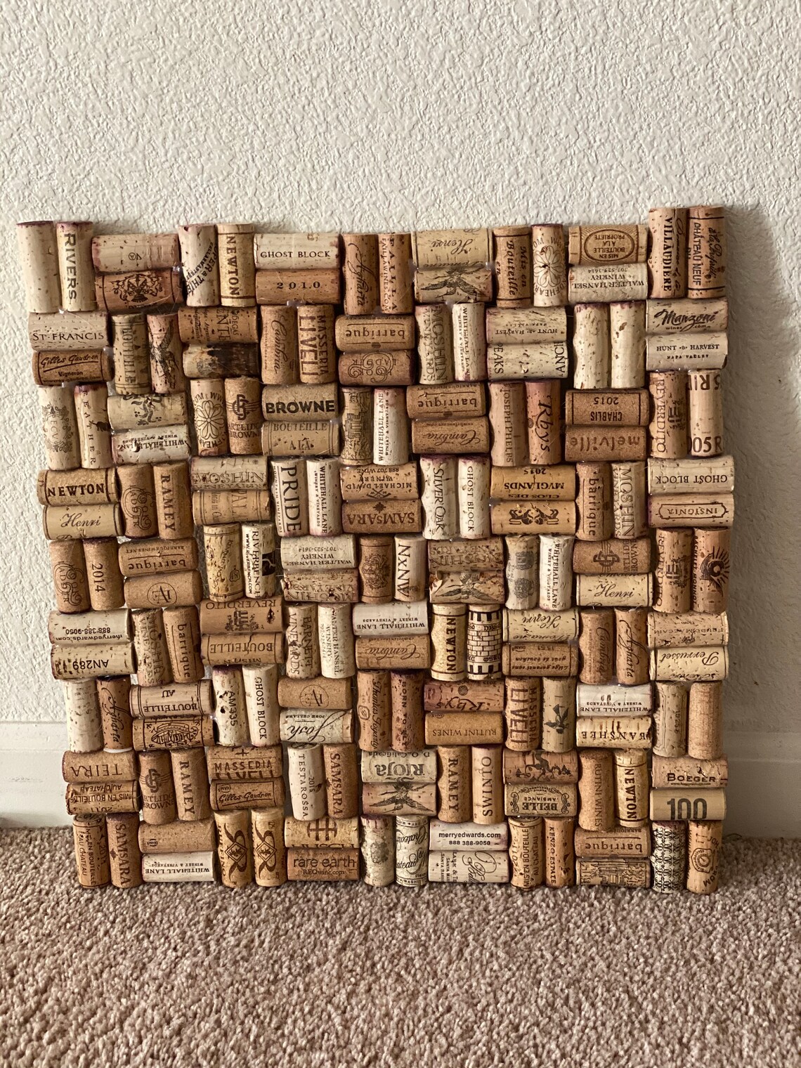 Wine Cork Bulletin message Board Etsy