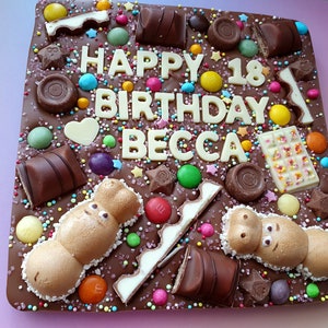 Personalised Chocolate Slab Birthday Gift or any Occasion