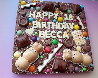 Personalised Chocolate Slab Birthday Gift or any Occasion