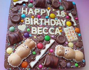 Barra de chocolate personalizada, regalo de cumpleaños o cualquier ocasión