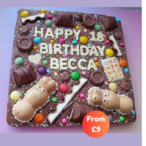 Personalised Chocolate Slab, Birthday Gift or any Occasion