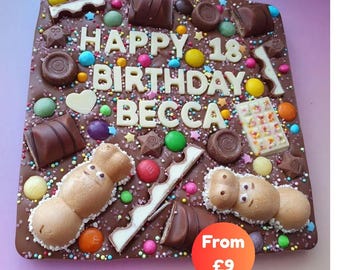 Personalised Chocolate Slab, Birthday Gift or any Occasion
