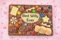 Personalised Chocolate Slab Valentine's Day Printed Custom Message, Any Text