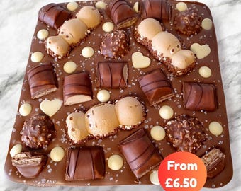 Chocolate Slab: Kinder Bueno, Happy Hippo, Ferrero Rocher Toppings