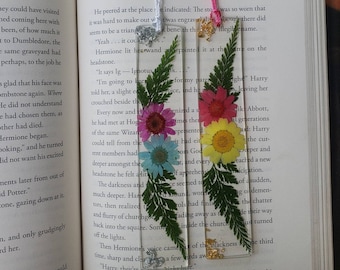 Handmade Pressed Simple Floral Bookmarks (Made to Order) Encased in Resin