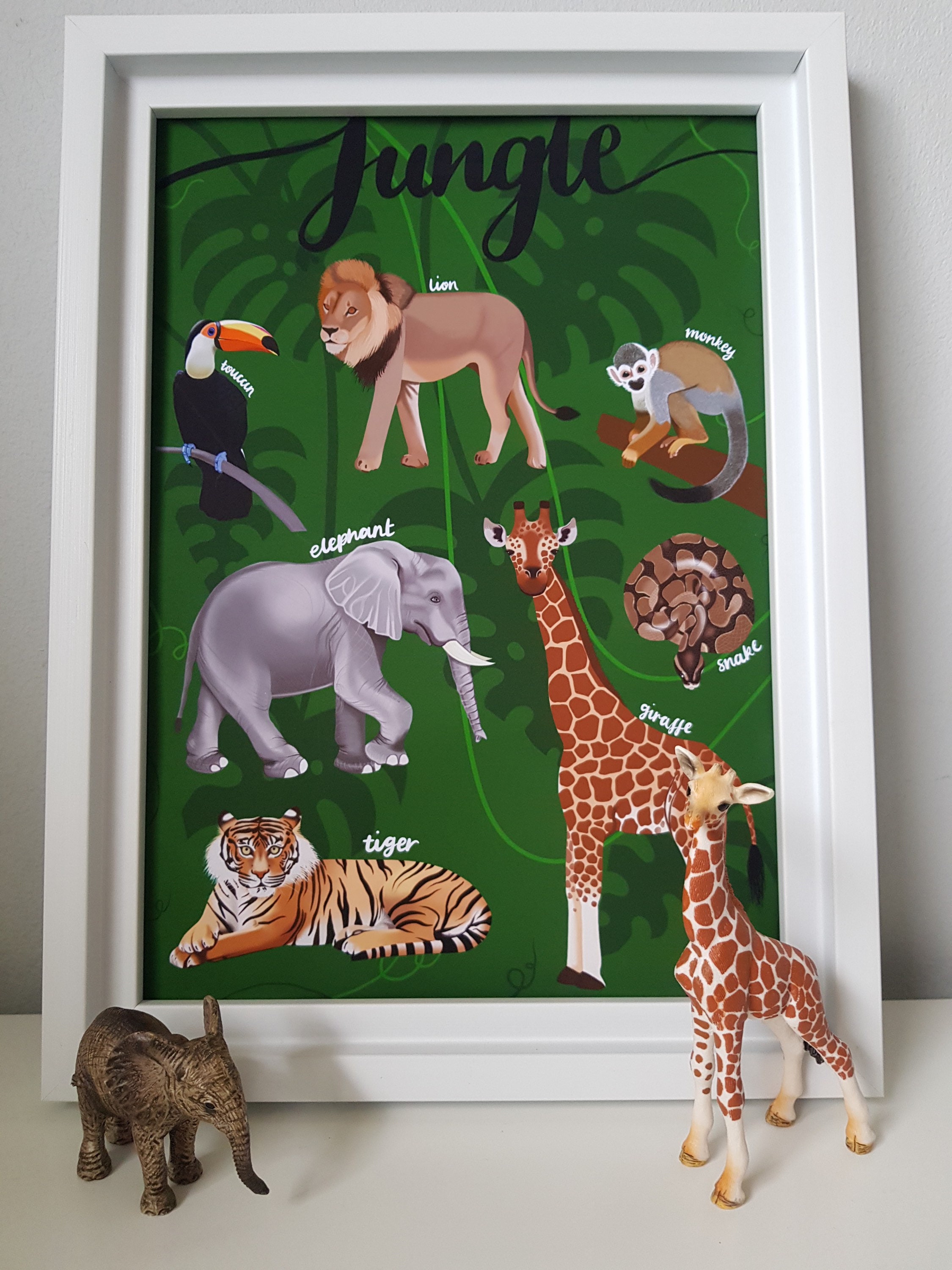 Jungle animals print wall art High quality image digitally Etsy