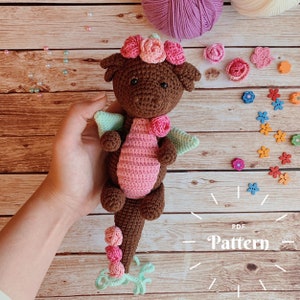 AMIGURUMI PATTERN - Crochet pattern, Dragon pattern, Crochet dragon, Toy pattern, Amigurumi animals, Stuffed dragon, DIY, Doll pattern