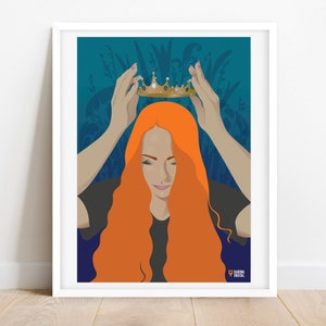 Contemporary Female  Portrait Wall Art: Boss Lady Office Wall Hanging Printable Poster -  DIGITAL DOWNLOAD