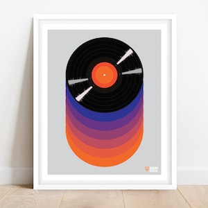 Music Wall Art, Retro Vinyl Record Printable Poster - DIGITAL DOWNLOAD