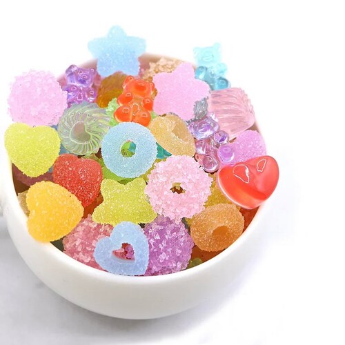 Kawaii Candy Assortment Random Charms 10 Pcs 3D Nail Art Etsy