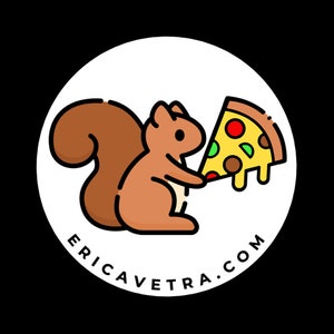 Pizza Squirrel Sticker