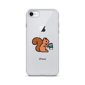 iPhone Hülle Eichhörnchen mit Kaffee Tasse