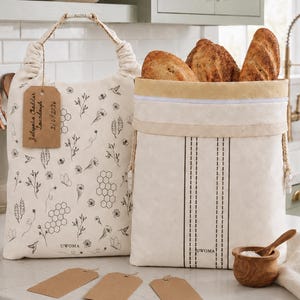 Beeswax Bread Bag for Sourdough, Extra Large Sourdough Loaf Storage