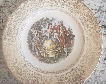 Vintage Plate Century by Salem Made in USA Warrented 23 K Gold Trim Imperial Salem China Company