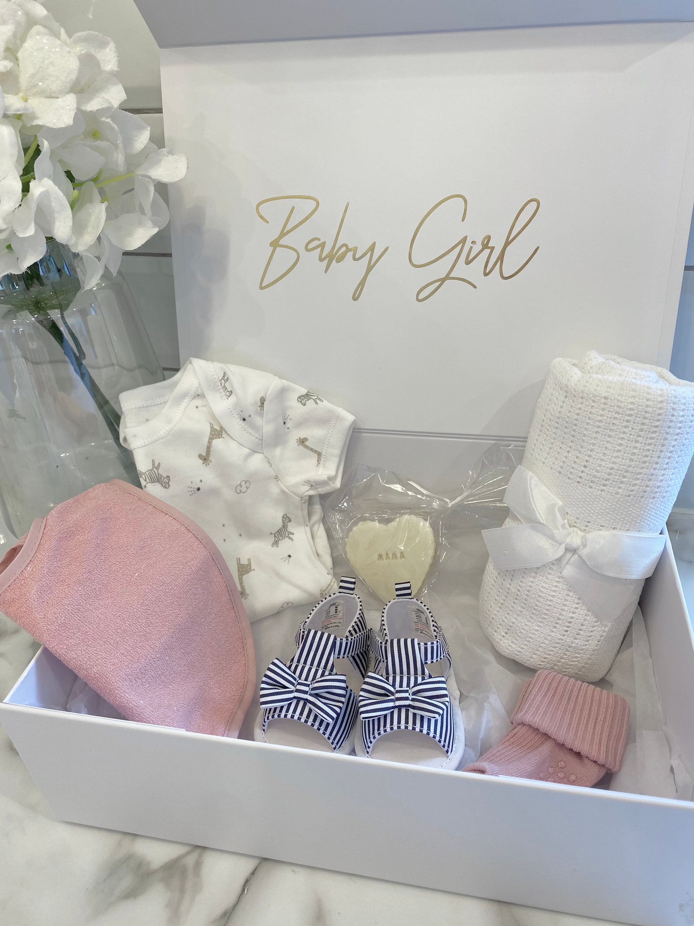Baby Shower Newborn Gift Box Pre Filled Gift Box Baby Girl Etsy