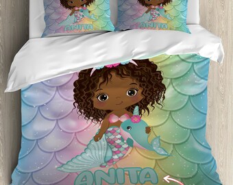 Mermaid Bedding Etsy
