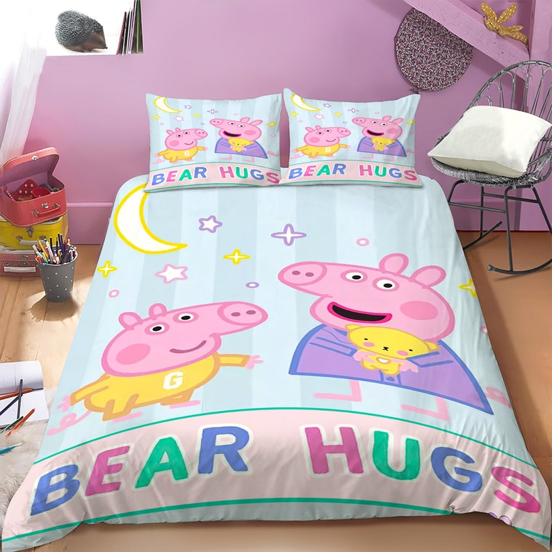 Peppa pig Bedding Set peppa pig unicorn bedding set Peppa Etsy