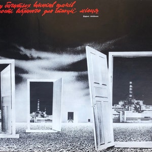 Affiche soviétique de Tchernobyl, impression offset ukrainienne, 1989
