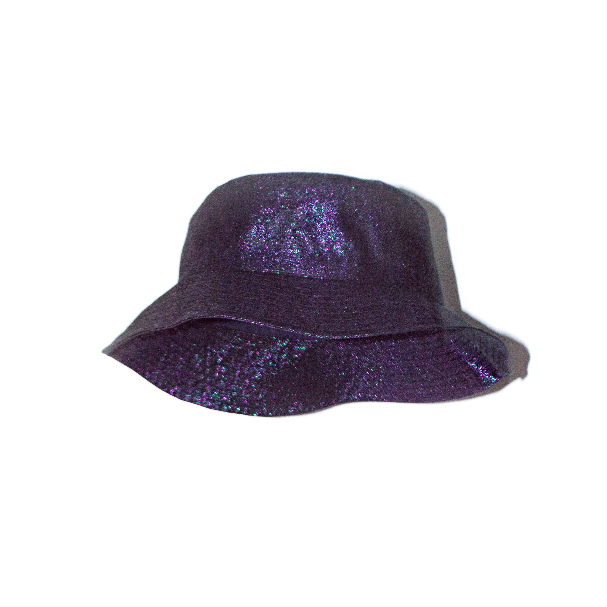Shiny Multicolor Unique Handmade Bucket Hat Midnight | Etsy