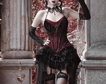 Handmade Gothic Dress | Gothic Vampire Outfits | Vintage Dress | Halloween Dress Up | Gifts for Her