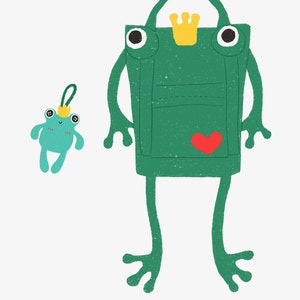 Frog doll backpack. Cute cartoon frog schoolbag. Large capacity travel bag. Green. Ideal gift image 10